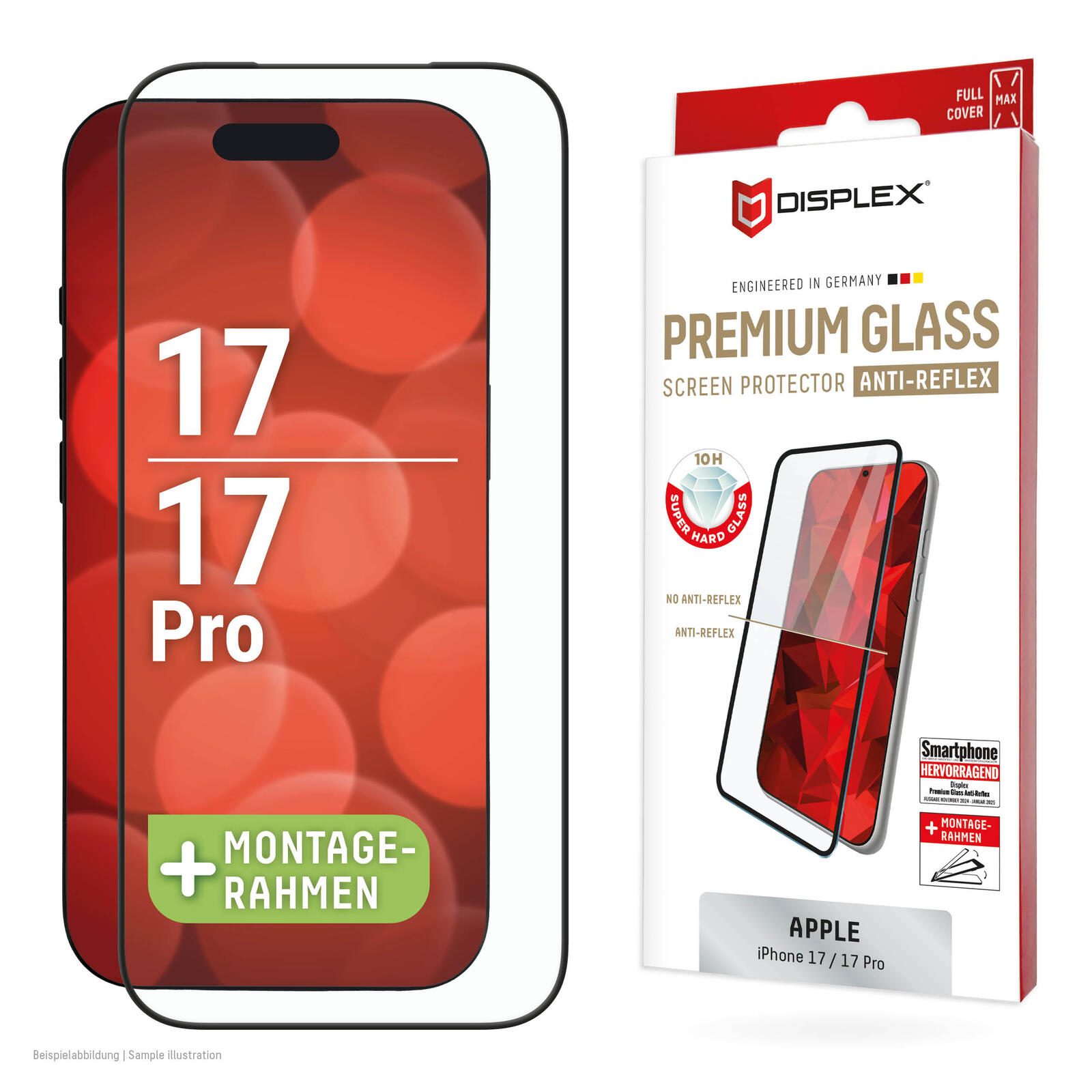 DISPLEX Premium Glas (Full Cover) pour Apple iPhone 17/17 Pro