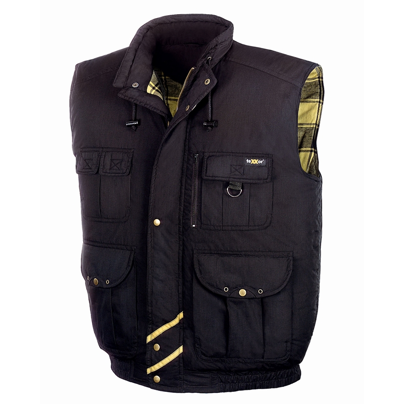 Gilet de travail teXXor TRONDHEIM – veste d'hiver rembourrée Noir
