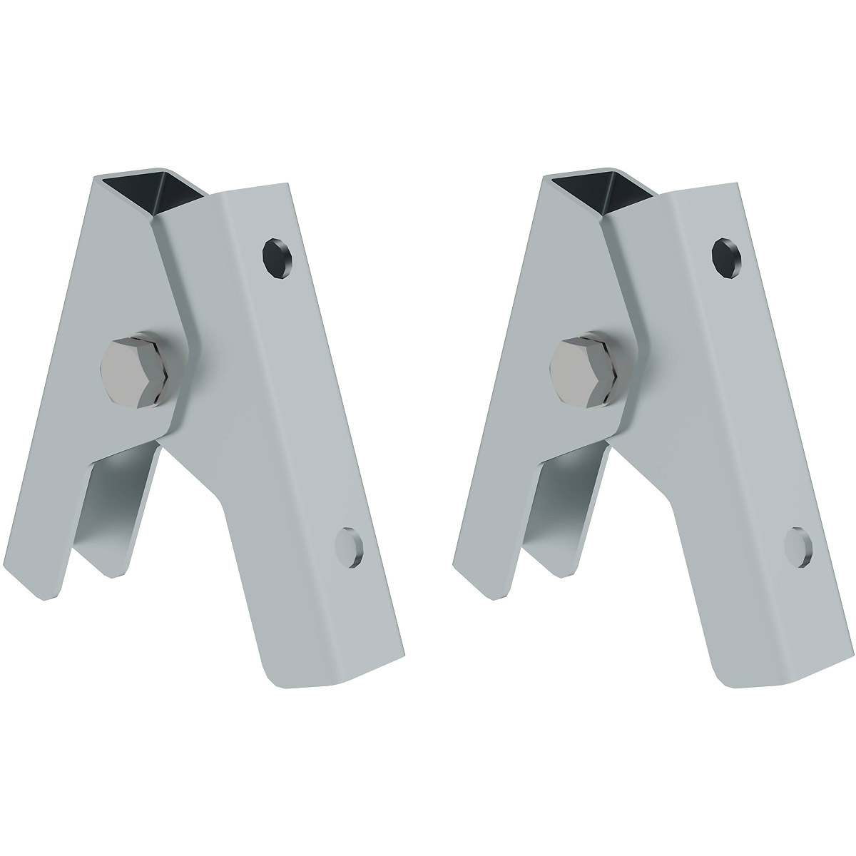 Günzburger Steigtechnik 2x charnière pour échelle d'appoint en aluminium à barreaux - 019262