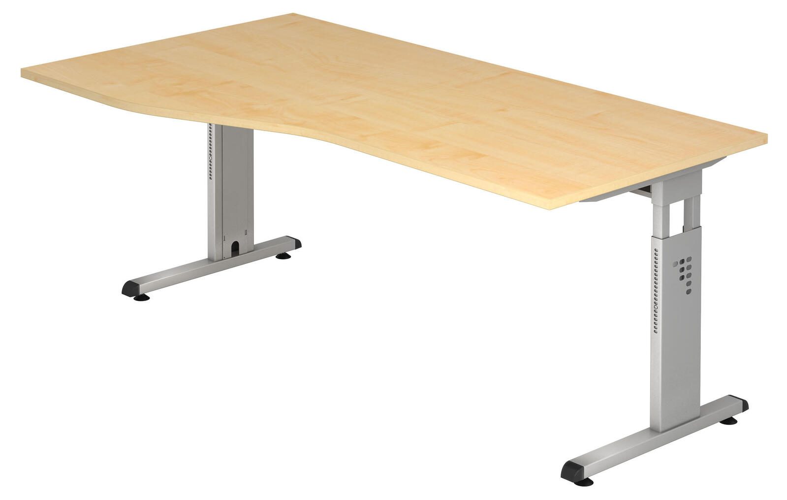 HAMMERBACHER VOS18/3/S bureau réglable en hauteur 65 - 85 cm argent / argent