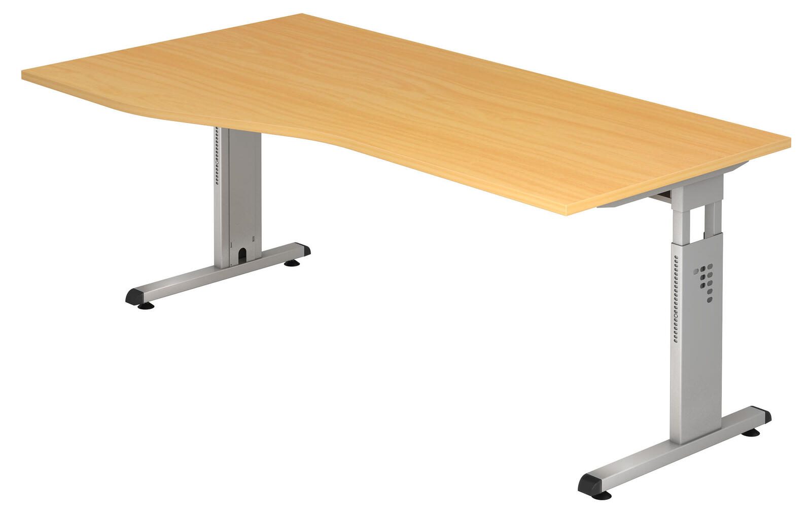 Bureau réglable en hauteur HAMMERBACHER VOS18/6/S 65 - 85 cm chêne / argent