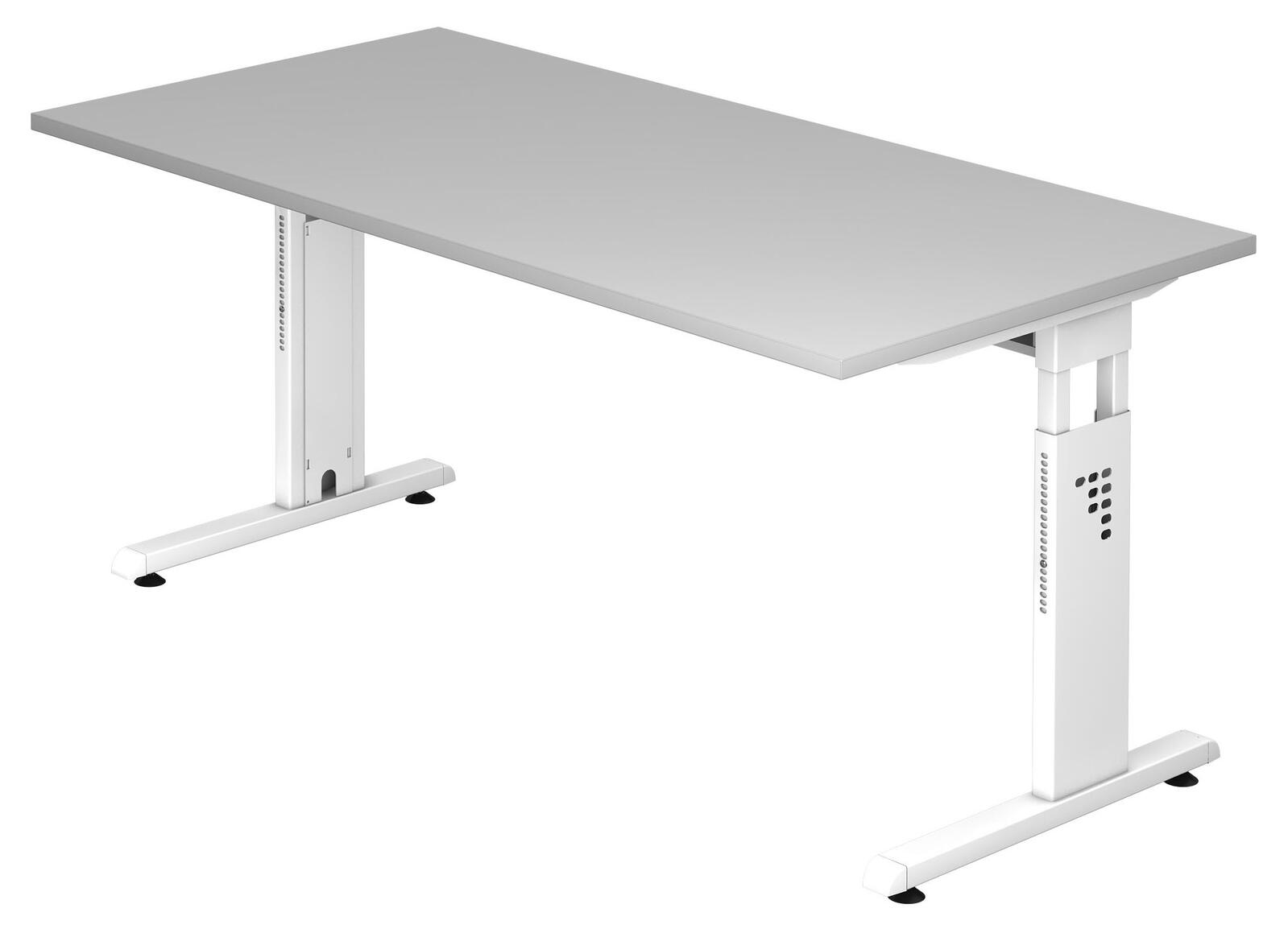 HAMMERBACHER Bureau réglable en hauteur VOS16/5/W gris clair