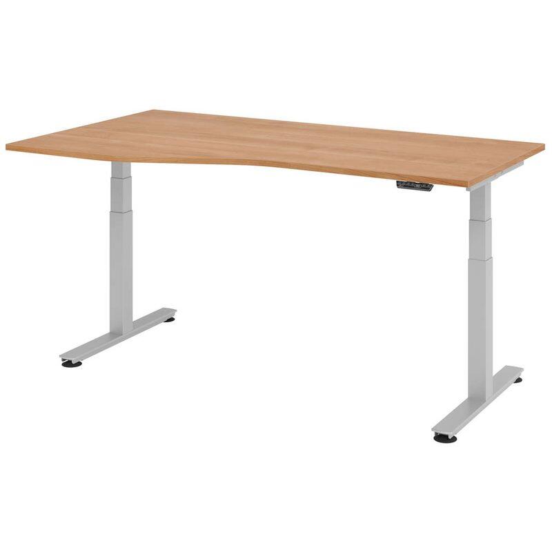 HAMMERBACHER VXDSM18/N/S Bureau électrique réglable en hauteur 63 - 127 cm noyer / argent