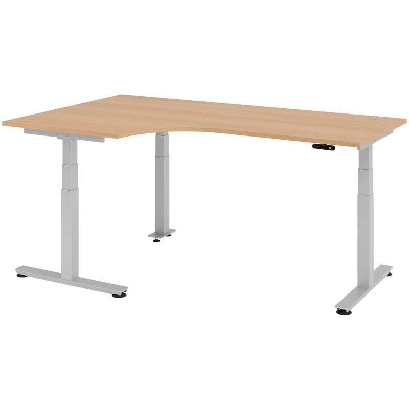 HAMMERBACHER Bureau électrique réglable en hauteur VXDSM82/E/S 63 - 127 cm chêne / argenté