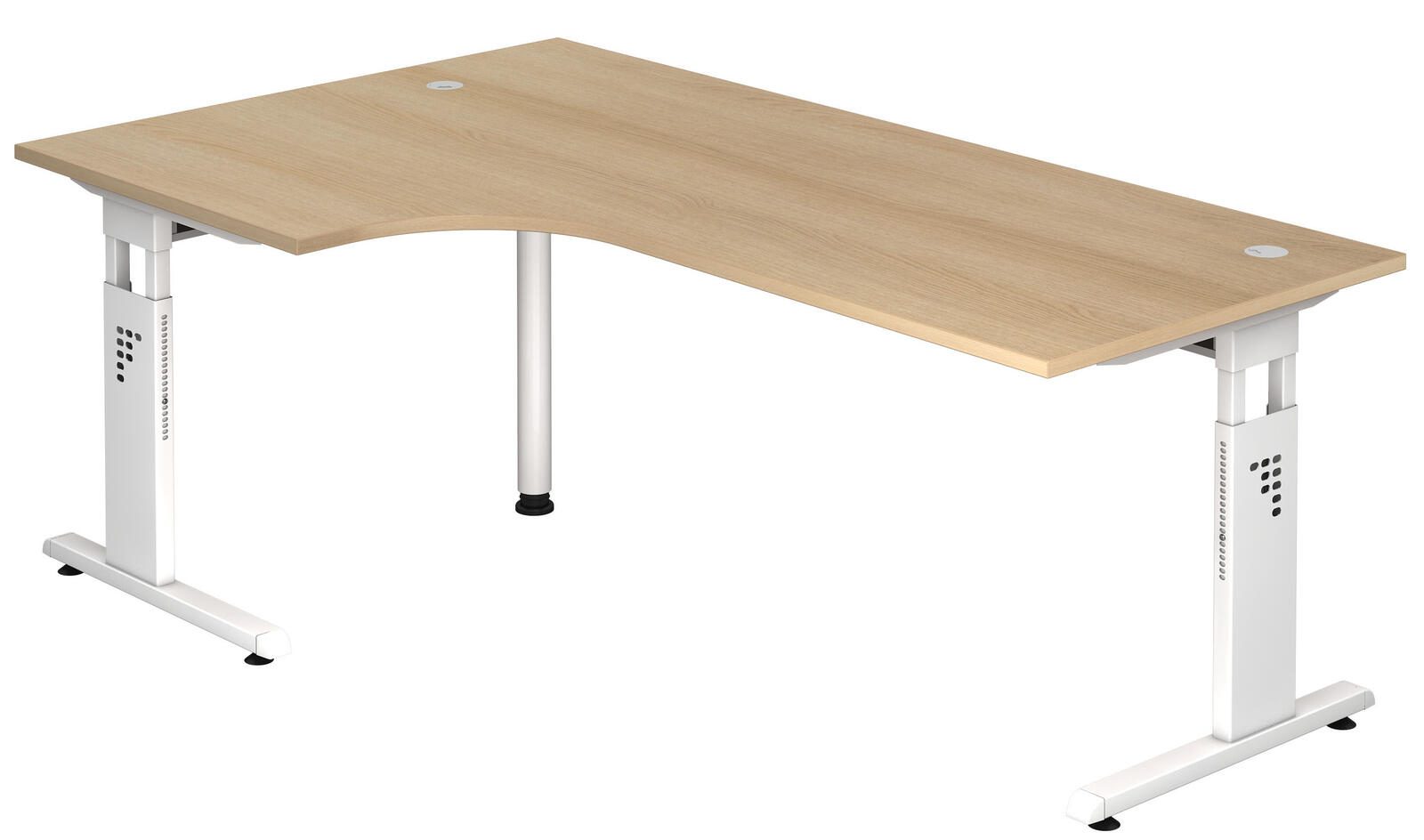 HAMMERBACHER VOS82/E/W bureau réglable en hauteur 65 - 85 cm blanc / blanc
