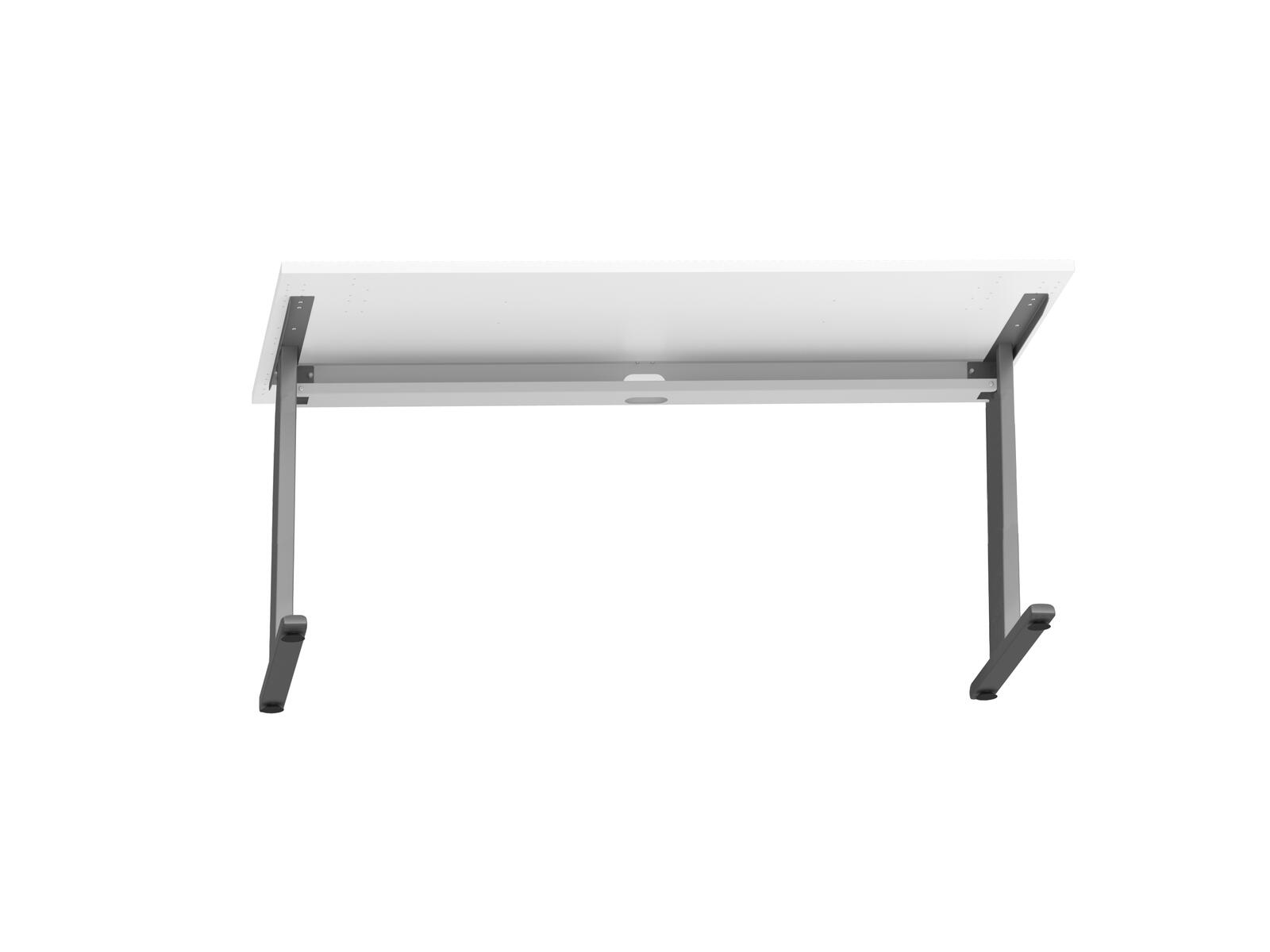 Bureau réglable en hauteur HAMMERBACHER VXB2E/E/SS chêne, argent