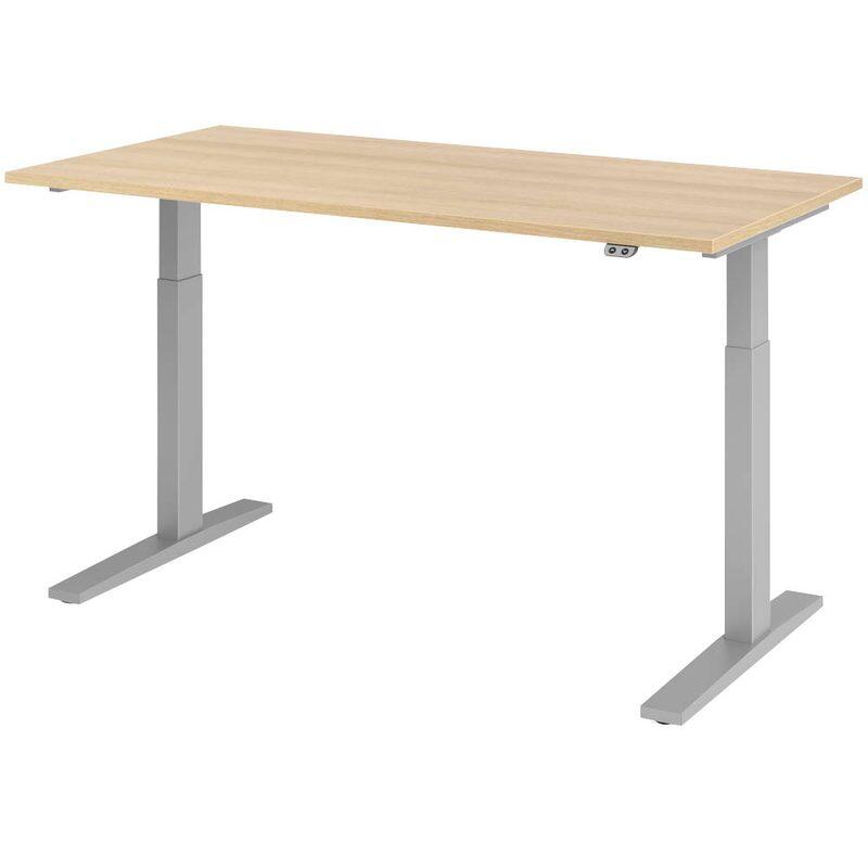 HAMMERBACHER VXMKA16/E/S bureau électrique réglable en hauteur 70,0 - 120,0 cm - électrique chêne / argent