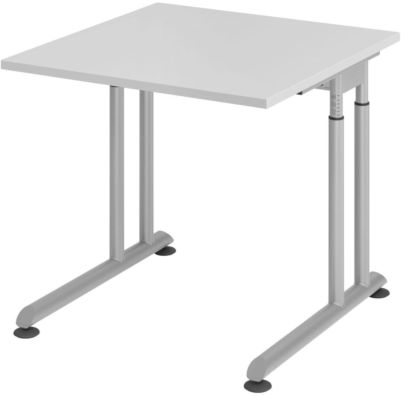 Bureau réglable en hauteur HAMMERBACHER VZS08/5/S gris clair