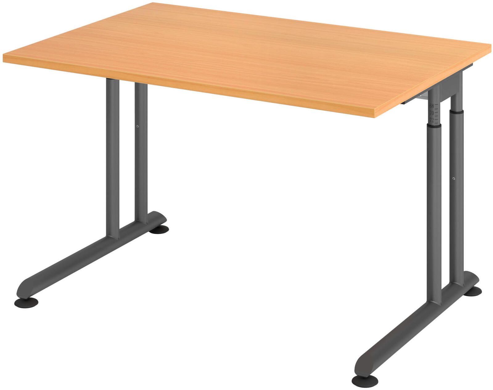 Bureau réglable en hauteur HAMMERBACHER VZS12/6/G hêtre