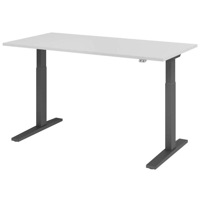 Bureau électrique réglable en hauteur HAMMERBACHER VXMKA16/5/G 70,0 - 120,0 cm - électrique gris clair / graphite