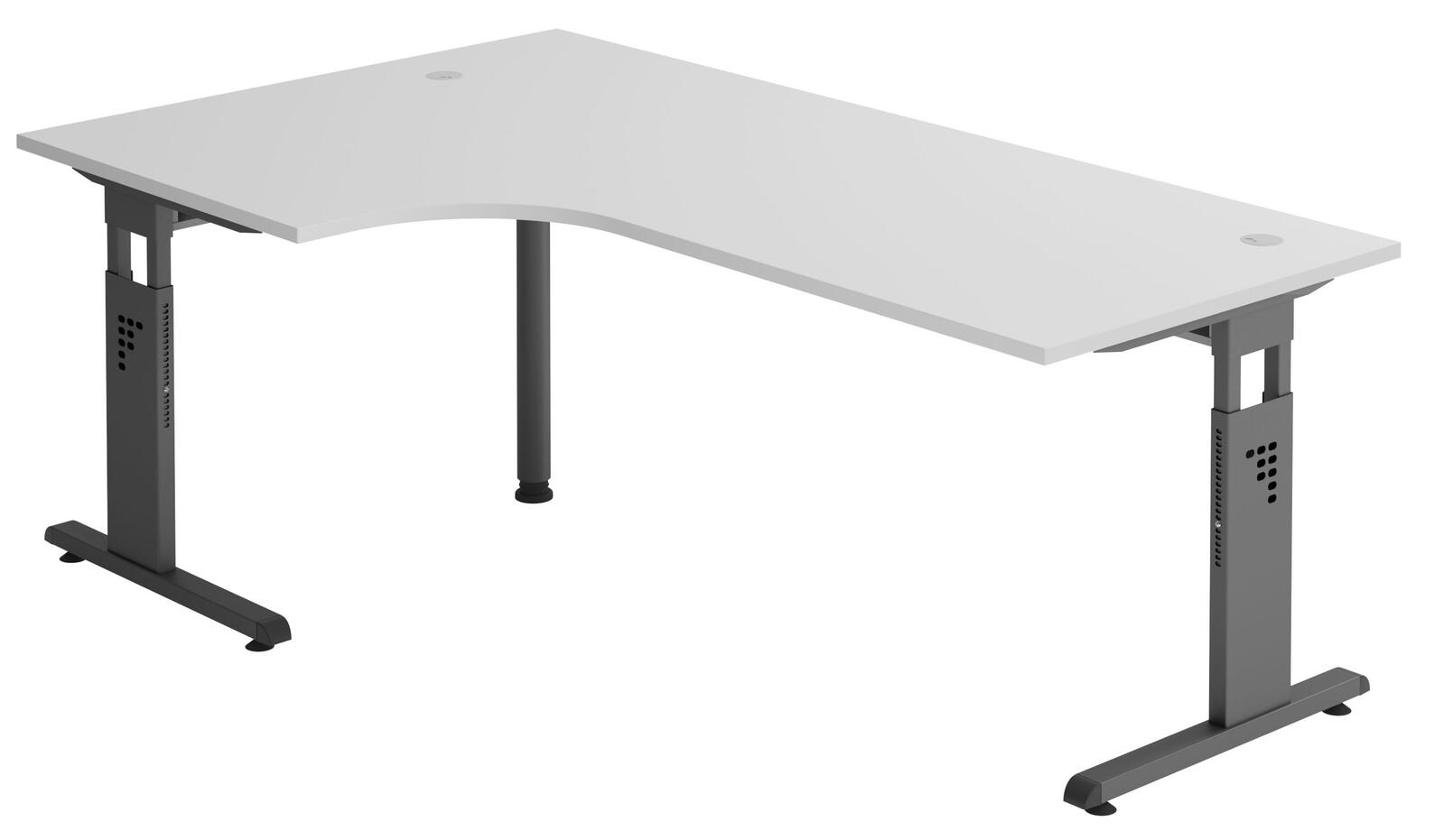 HAMMERBACHER VOS82/5/G Bureau réglable en hauteur 65 - 85 cm gris / graphite