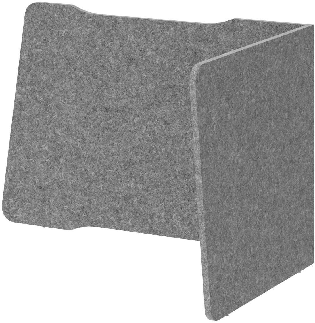 Panneau séparateur acoustique de table HAMMERBACHER, gris 95,8/88 x 60,5 cm