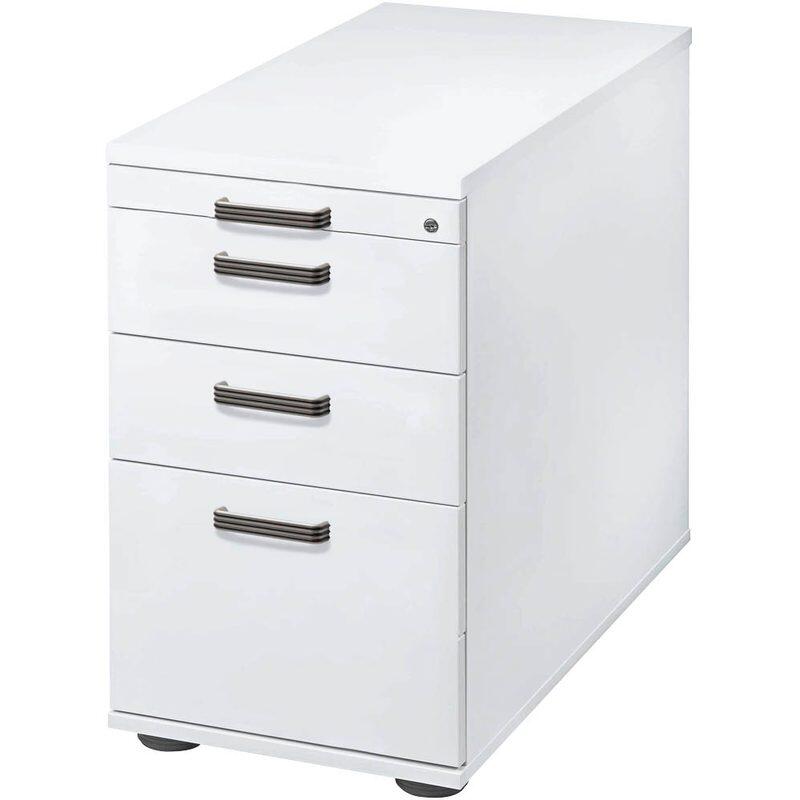 Conteneur de rangement debout Haziender HAMMERBACHER blanc 4 tiroirs