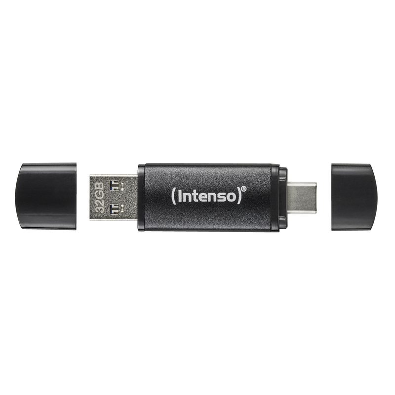 Intenso Flex Line Clé USB 64 Go USB Type-A / USB Type-C 3.2 Gen 1 (3.1 Gen 1), Noir