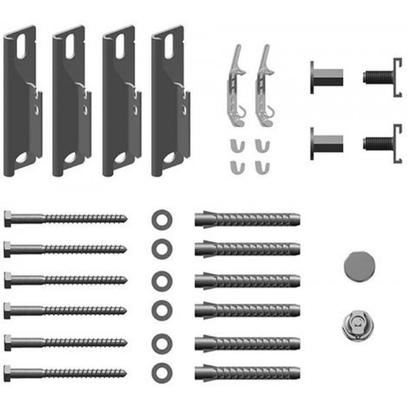 Set de consoles murales courtes Kermi pour radiateurs plats Verteo pour types 20, 21, 22 ZB02680001