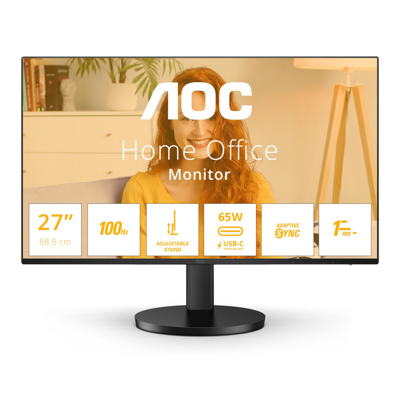 Écran AOC Q27B3CF2 68,6 cm (27 pouces) QHD, dalle IPS, HDMI, DisplayPort, 100 Hz, 1 ms, Adaptive Sync