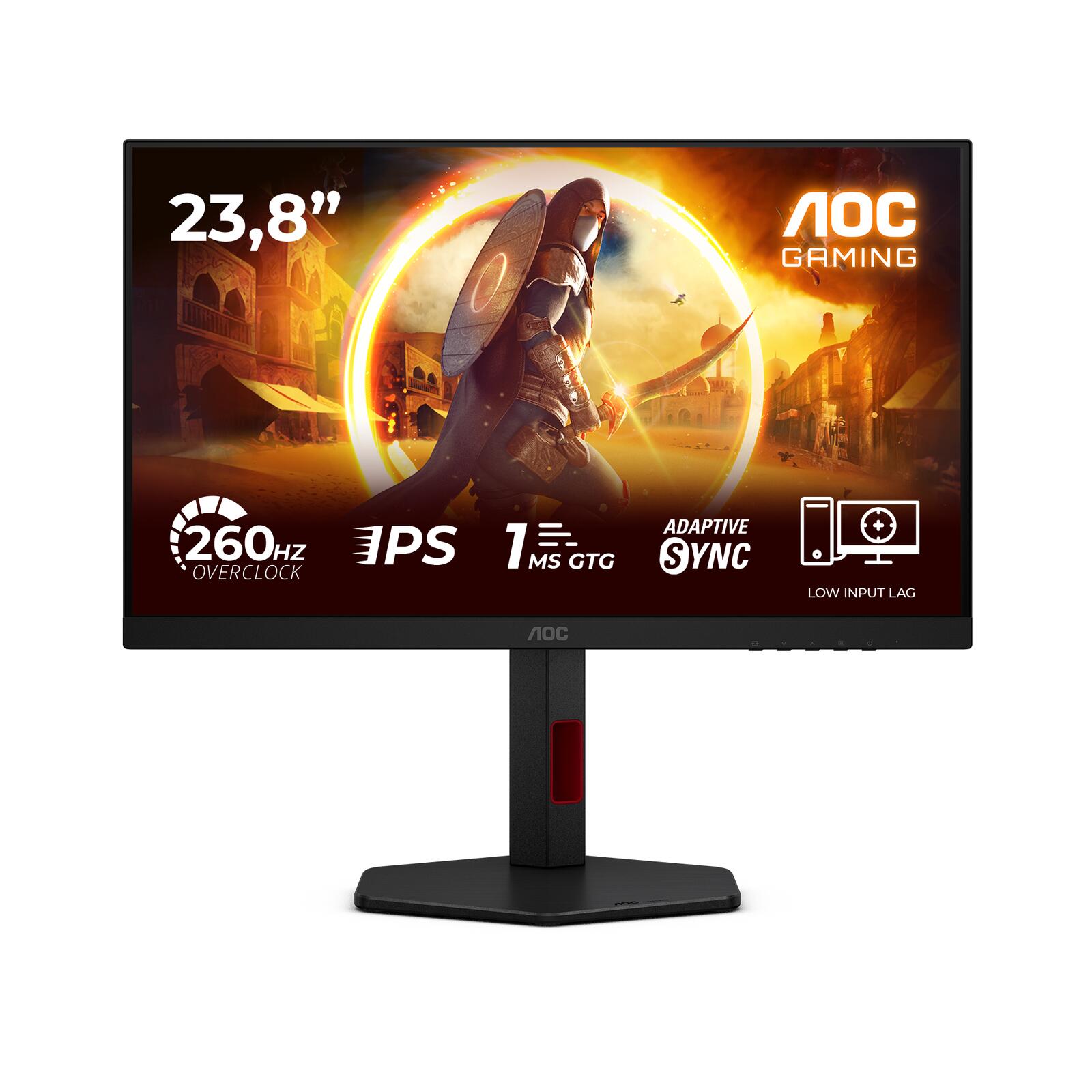 Moniteur gaming AOC 24G4ZR 60,5 cm (23,8") Full HD, 1 ms, Fast IPS, 260 Hz, HDMI, DisplayPort