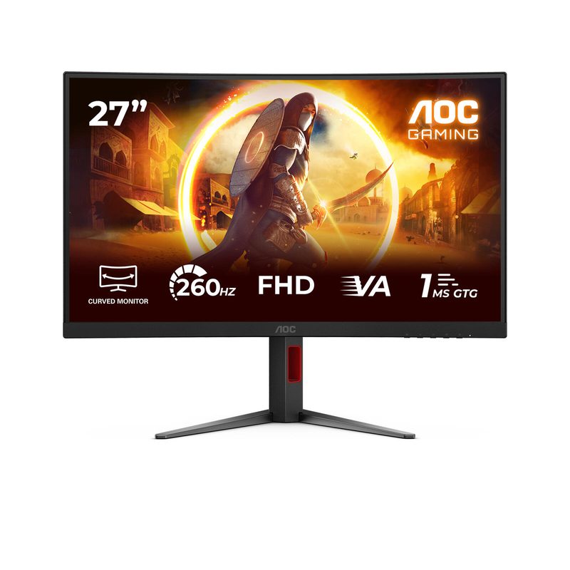 Écran gaming incurvé AOC G4 C27G4Z2 68,6 cm (27") Full HD, panneau VA rapide, 1 ms, 260 Hz, DisplayPort, HDMI