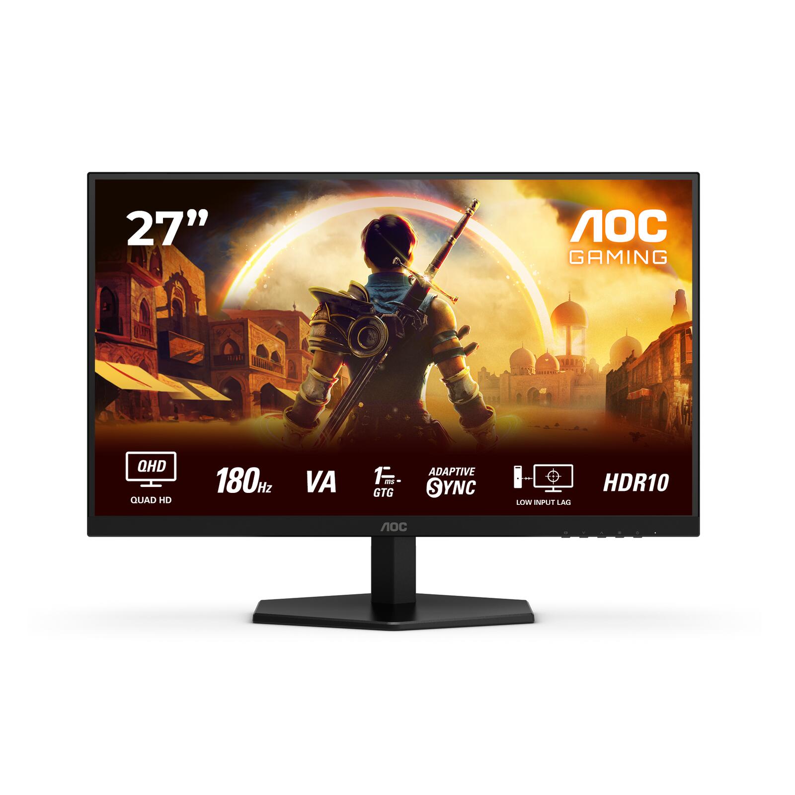 Écran gaming AOC Q27G42XNE Quad HD 68,6 cm (27") Quad HD (2560 x 1440 pixels), VA, 1 ms, 180 Hz, HDMI 2.0
