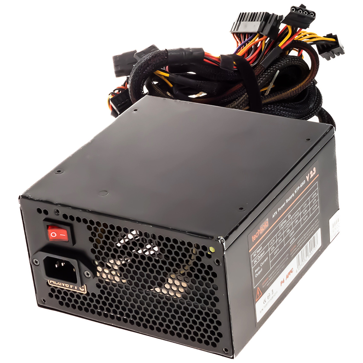 TECHSOLO STP-650 V 2.3 650W Alimentation ATX 20+4 broches ATX12V PCIe SATA MOLEX FDD