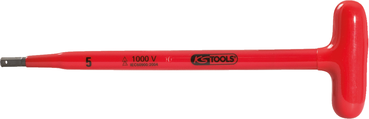 Clé à pipe à six pans creux avec manche en T et isolation de protection KS Tools