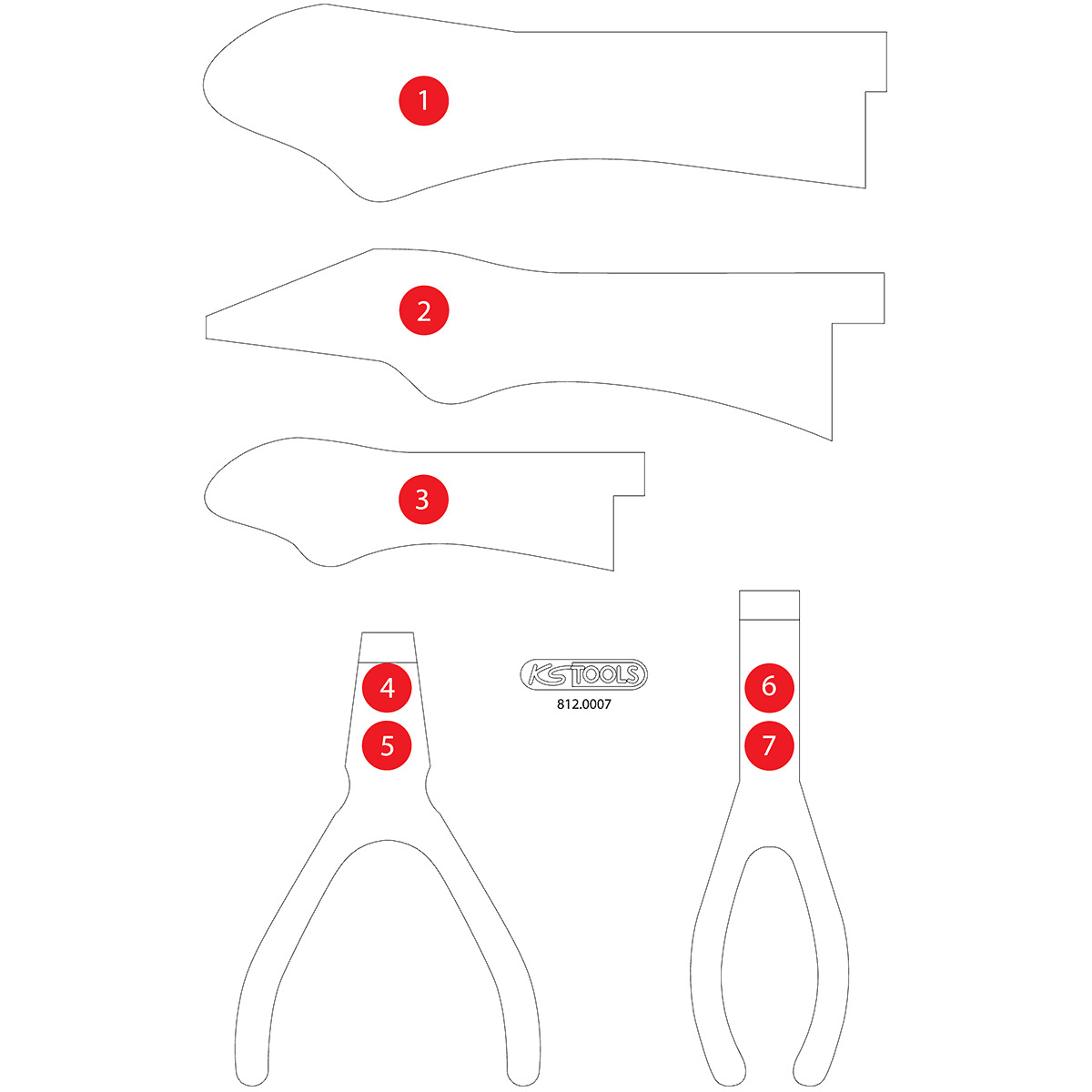 KS Tools Insert en mousse vide pour 812.0007