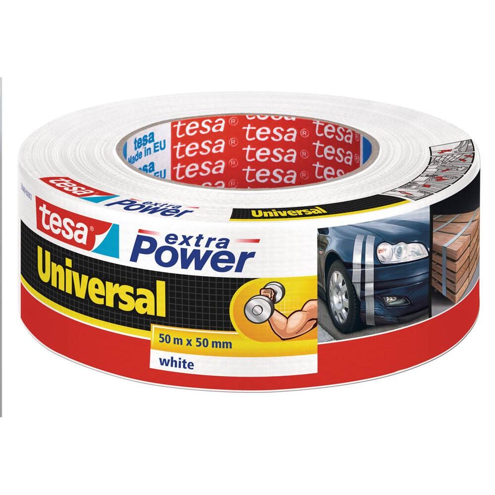 Tesa ruban adhésif tissu extra Power Universal 50 mm x 50 m blanc