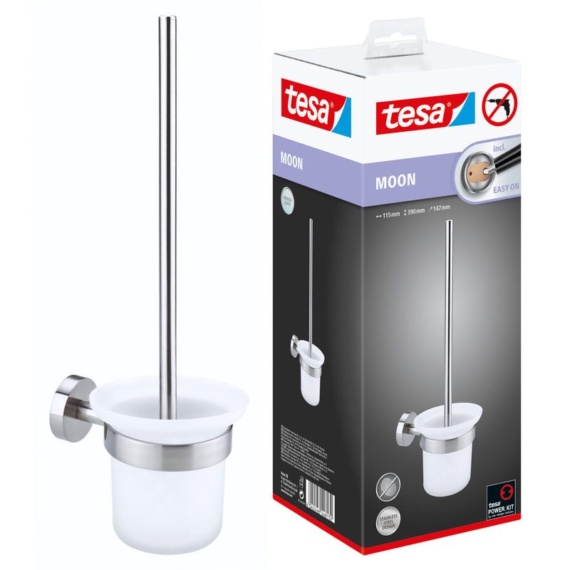 Brosse WC tesa MOON blanc, argenté