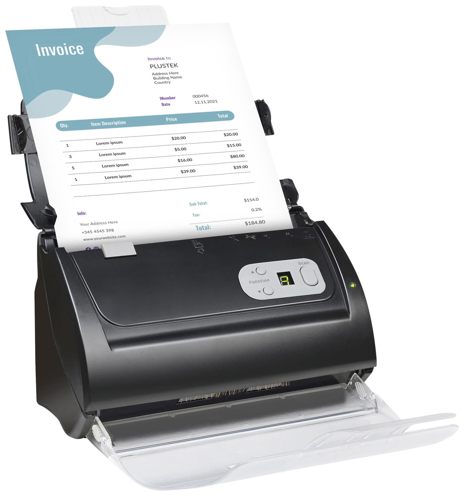 Scanner de documents plustek SmartOffice PS288 Plus