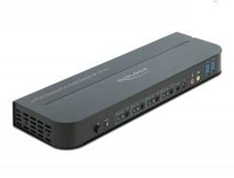 Commutateur KVM 8K DisplayPort 1.4 DeLOCK avec USB 3.0 et audio