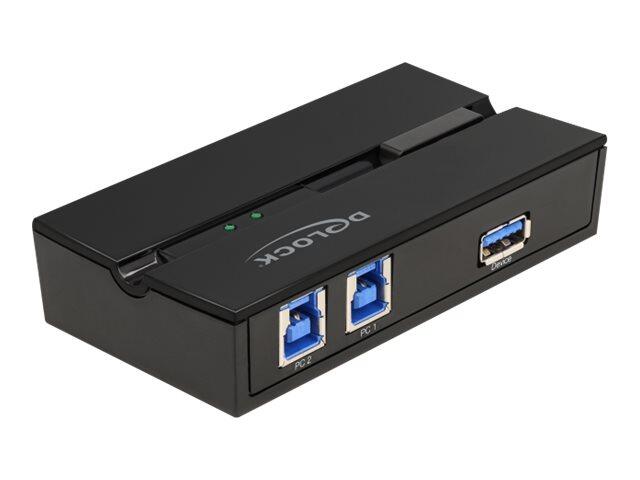 Commutateur USB DeLock pour le partage de périphériques 2x sortie USB Type-B 1x sortie USB Type-A