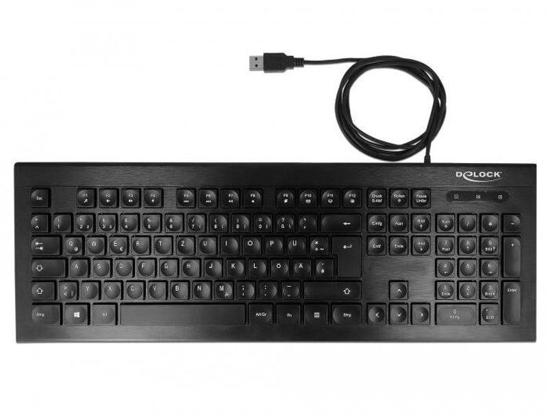Clavier USB filaire DeLOCK - AZERTY Français - Noir