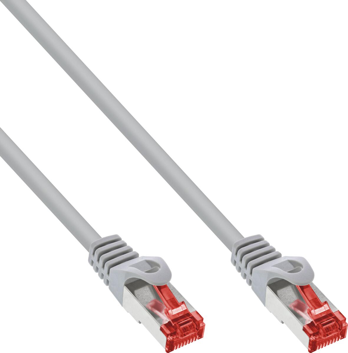 Lot de 40 câbles de raccordement InLine Patchkabel, S/FTP (PiMf), Cat.6, LSZH, CU, gris, 2 m (B-76902)