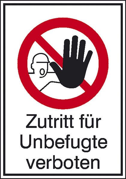 Panneau d'interdiction SafetyMarking® Accès interdit aux personnes non autorisées 26,2 cm x 37,1 cm