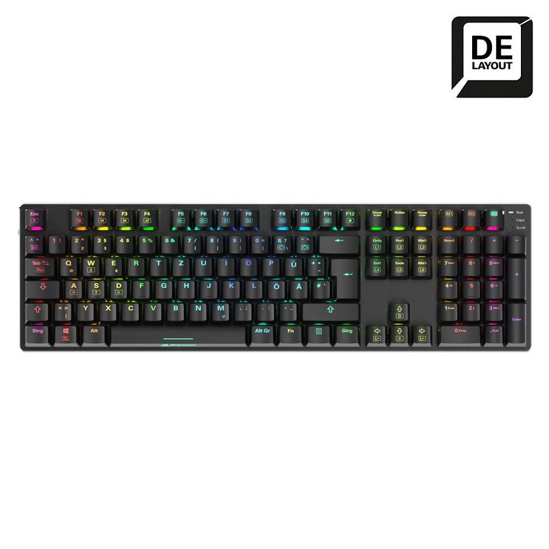 Clavier gaming SKILLER SGK36W Dual-Mode de Sharkoon, Huano Red, USB-C, RGB