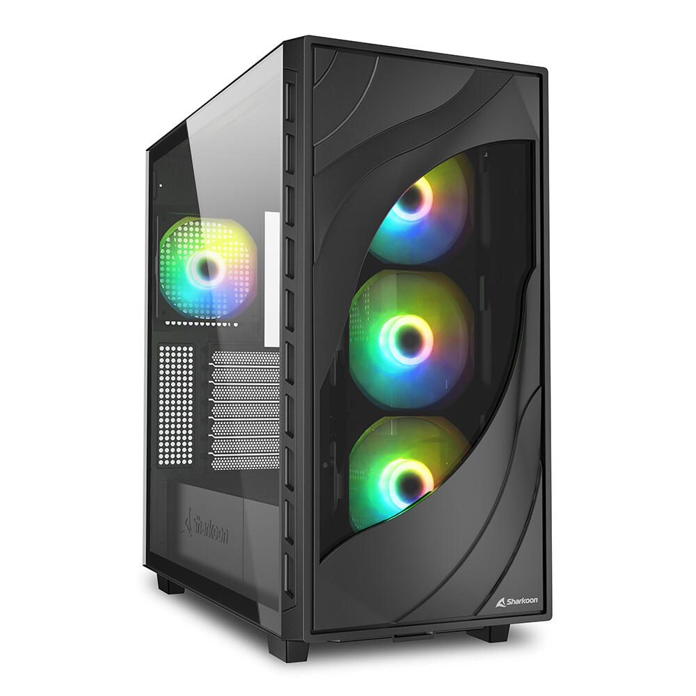 Boîtier PC Sharkoon Rebel C80G RGB ATX noir