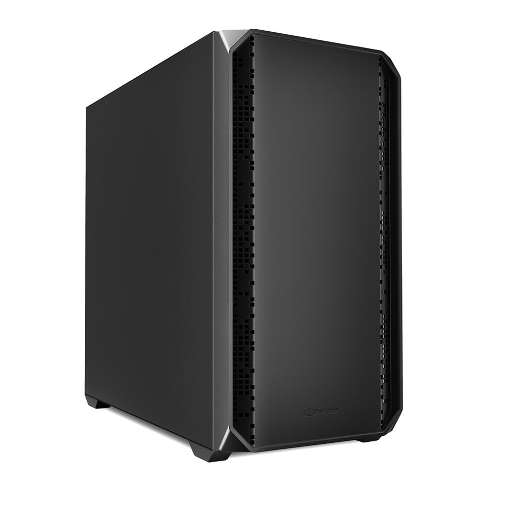 Boîtier PC Sharkoon MK2 Black Micro-ATX noir 2x USB 3.0, 1x Type-C, TRRS, 2x 120 mm