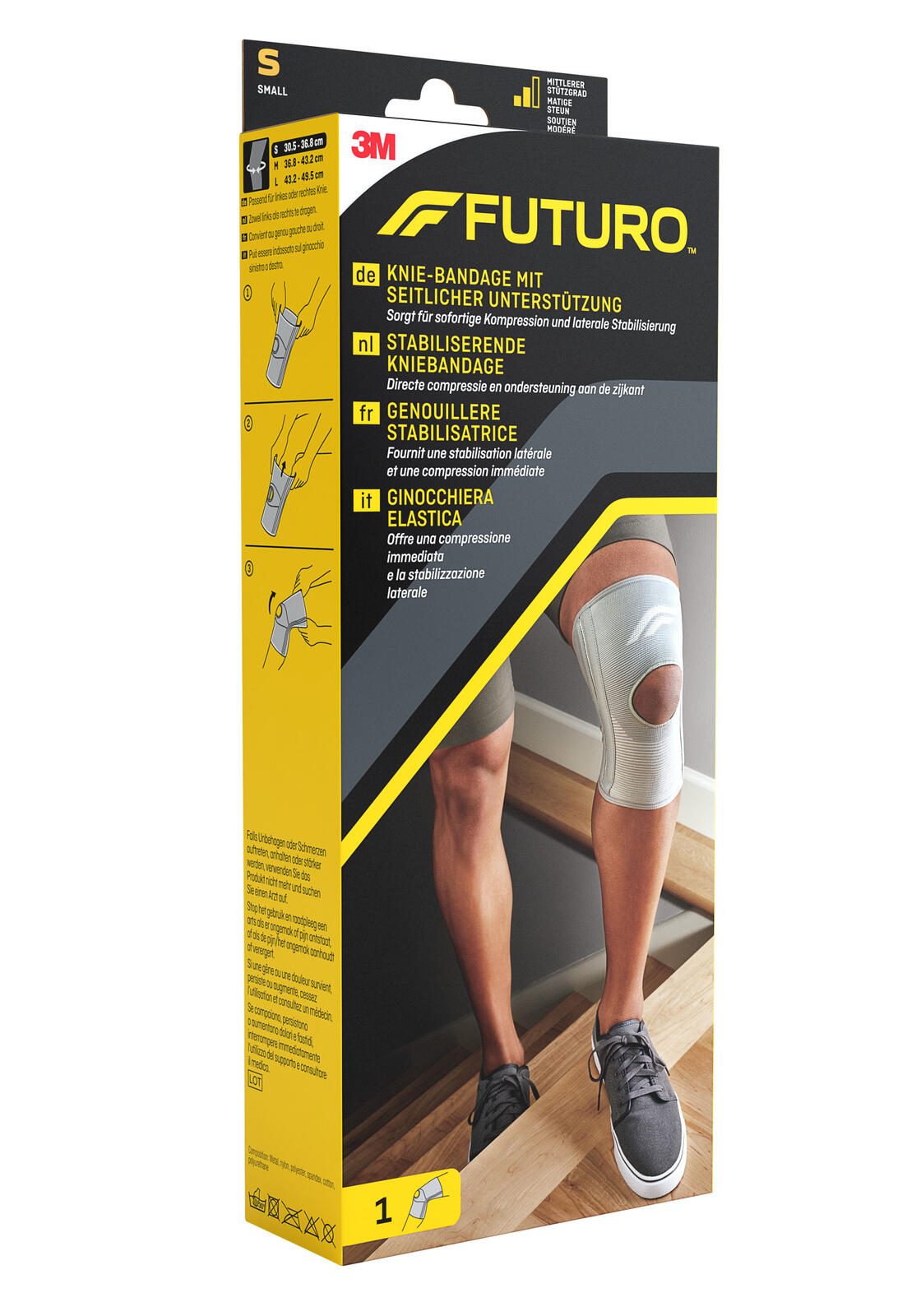 Attelle de genou FUTURO® taille S (30,5-36,8 cm), grise