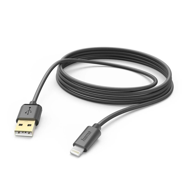 Câble de charge hama noir, longueur : 3,0 m