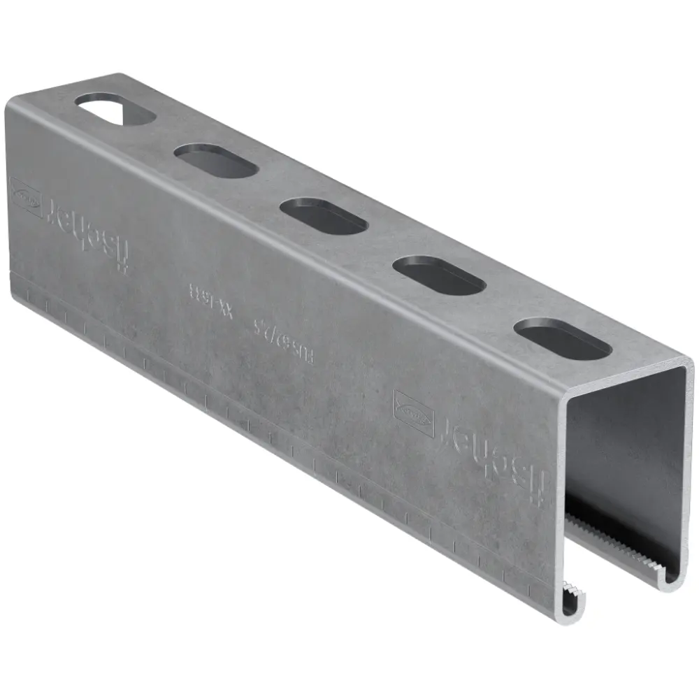 Rail de montage Fischer FUS 62/2,5 galvanisé à chaud - 6000 mm