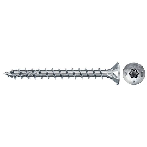 Vis Fischer PowerFast FPF II CTF BC pour panneaux de particules 4,0x30, tête fraisée, empreinte TX, filetage total
