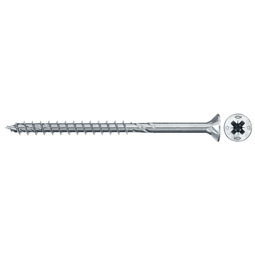 Vis Fischer Power-Fast II FPF II CZP 4 x 70 mm tête fraisée PZ2 filetage partiel zinguée bleue passivée - 670230 — lot de 200 pièces