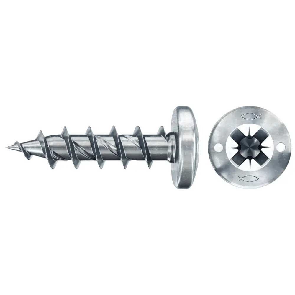 Fischer 200x Power-Fast II FPF II PTF 4,5 x 25 mm tête bombée TX20 filetage complet zingué bleu passivé - 670329 — lot de 200 pièces
