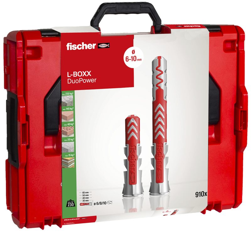 fischer L-BOXX 102 - DuoPower Jeu de chevilles pour béton 910 pièces — lot de 910 pièces
