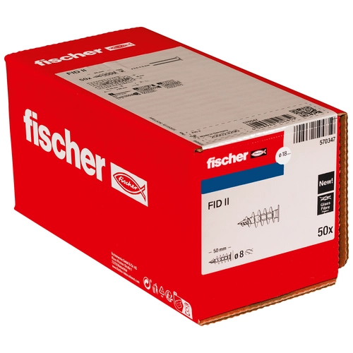 Chevilles pour matériaux isolants fischer FID II — lot de 50 pièces