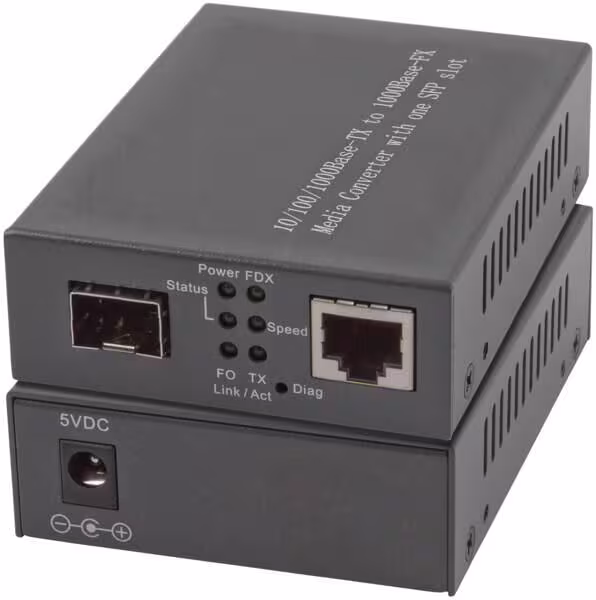 Convertisseur média EFB-Elektronik EL029 1x RJ45 100/1000 Mbit, 1 port SFP Gigabit