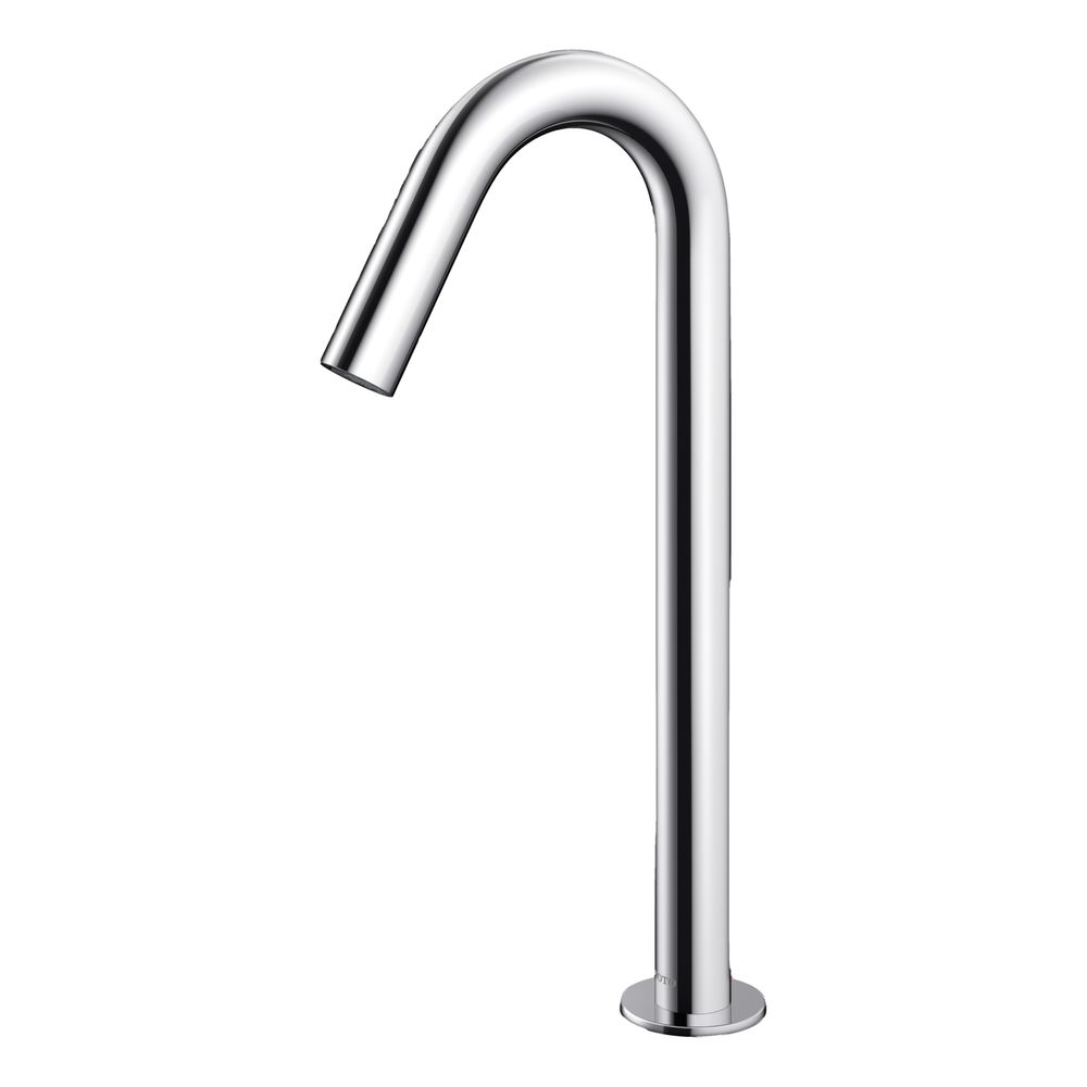 Sortie de robinetterie automatique TOTO ronde haute, 2 l/min, portée 126 mm, R 1/2", robinetterie sans contact pour lavabo, laiton chromé