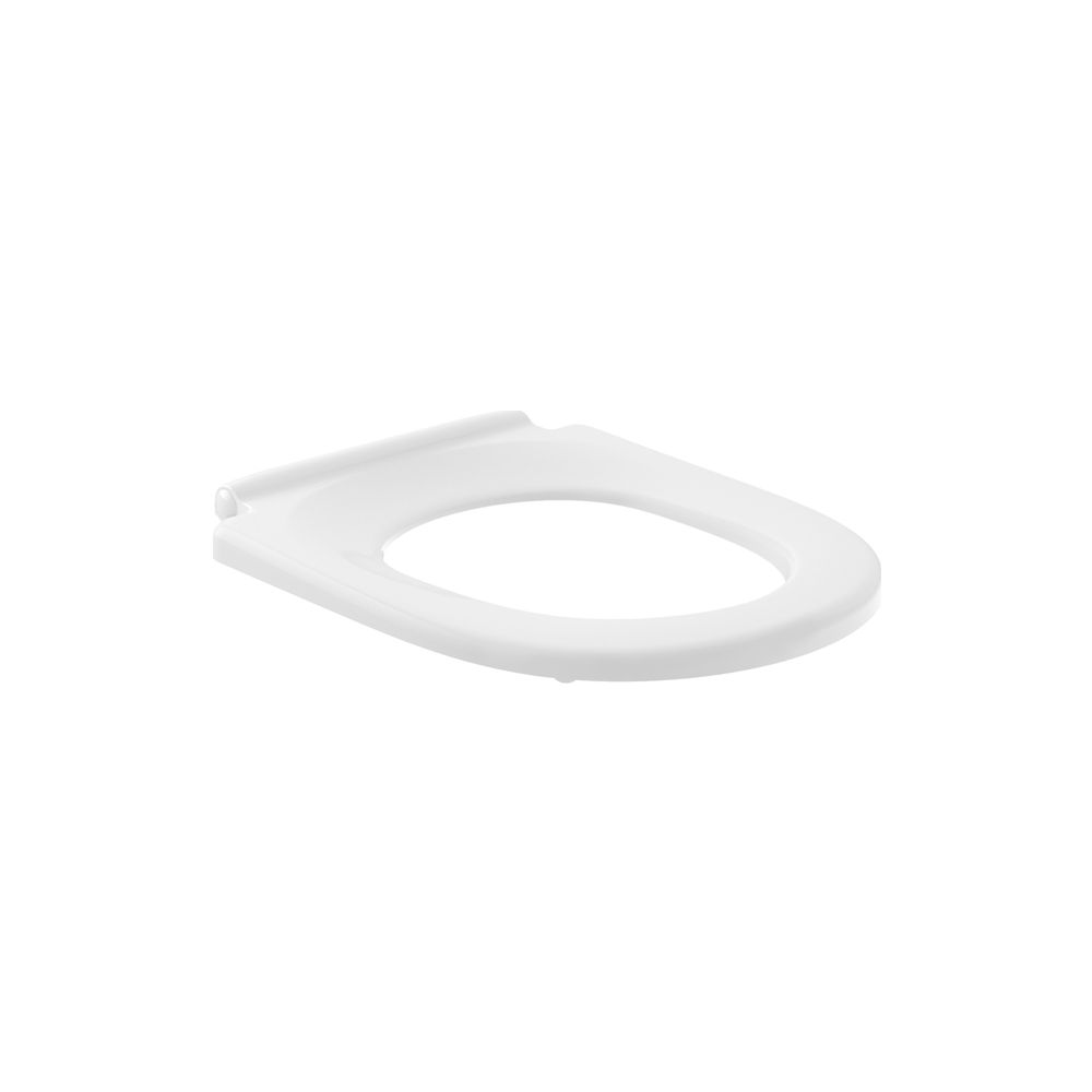Siège de WC annulaire ViCare de Villeroy & Boch, ovale, 353x422x38 mm, Blanc Alpin AntiBac