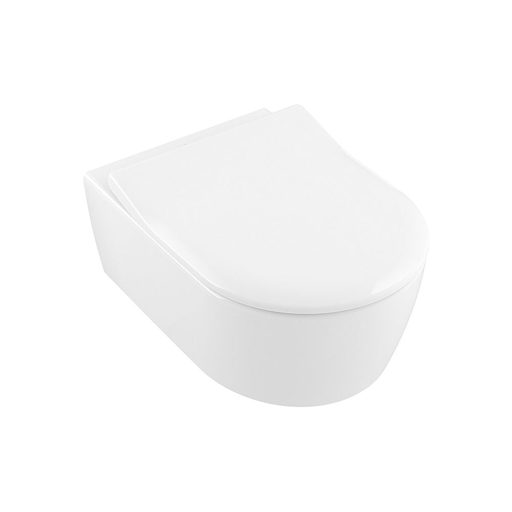 Villeroy & Boch WC-Sitz SlimSeat Avento 374x439x48mm Oval SoftClosing QuickRelease Blanc Alpin