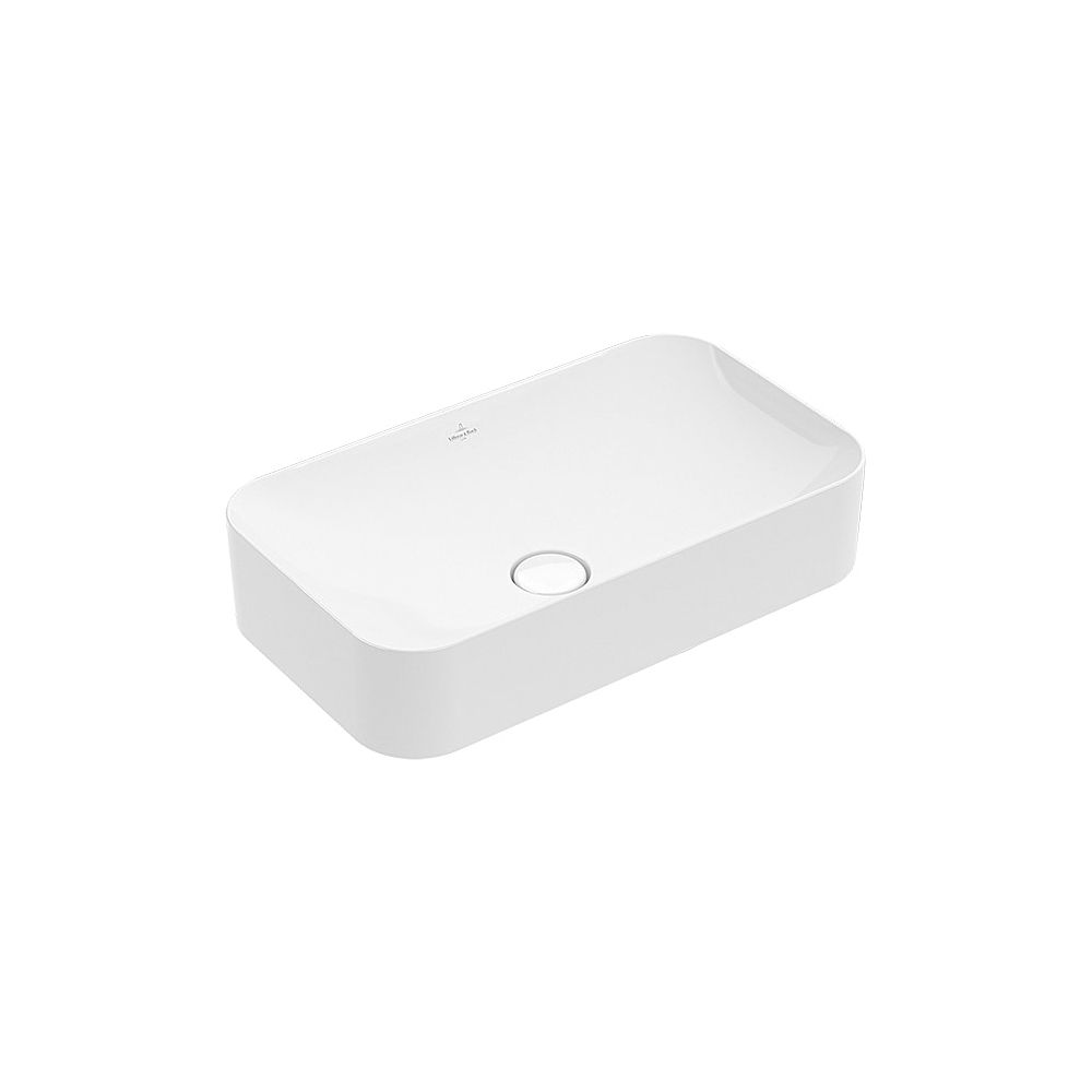 Lavabo mural Finion Villeroy & Boch 600x350mm rectangulaire sans trop-plein Blanc Alpin CeramicPlus